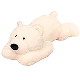 ronivia Weighted Stuffed Animals, 19.7' 3.3lbs Weighted Bear Stuffed Animal Toy Cute White Bear Plush Pillow Weighted Plush Animals Toy