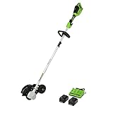 Greenworks 48V (2 x 24V) 8' Brushless Cordless Edger, (2) 4.0Ah USB Batteries and Dual Port Rapid Charger Included