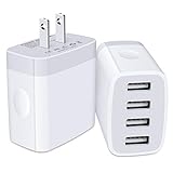 USB Wall Charger Plug,2-Pack Charger Block Charging Cube Fast Charging Box Multi Plug Outlet Power Adapter Charger for iPhone 15 14 13 12 11 Pro Max SE XR XS X 8 7 6,iPad,Samsung Galaxy,Google Pixel