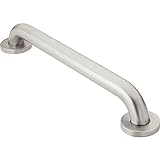 Moen Bathroom Safety 12-Inch Stainless Steel Shower Grab Bar, Shower Handle for Elderly or Handicap, 8912