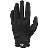 Nxtrnd G3 Padded Football Gloves, Sticky Padded Receiver Gloves, Lineman Gloves (Black, Large)