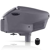 Maddog Empire Halo Too Automatic Electronic Paintball Loader Hopper with HPA Paintball Tank Fill Nipple Protector | Feeds 20+ BPS | Limited Edition Matte Gray | No Speed Feed
