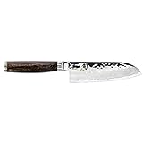 Shun Cutlery Premier Santoku Knife 5.5', Asian-Inspired Knife for All-Purpose Food Prep, Chef Knife Alternative, Handcrafted Japanese Knife,Silver