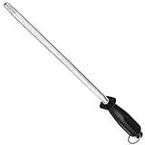 Honing Steel Knife Sharpening Rod 12 inches, Premium Carbon Steel Knife Sharpener Stick, Easy to Use Honer for Knives and Rod Sharpeners - Daily Maintenance