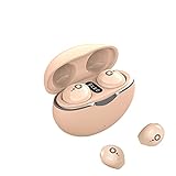 Xmenha Beige Smallest Invisible Hidden Earbuds Small for Work Wireless Bluetooth Micro Mini Tiny Sleep Earbuds for Small Ears Noise Cancelling Ear Buds Sleepping Buds Invisible Earbud Small Cute