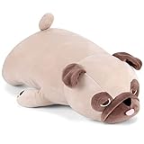 meowtastic Weighted Pug Stuffed Animals, 20 inch 1.5 lb Weighted Dog Stuffed Animal, Bulldog Stuffed Animal Pug Plush Soft Pillow, Cute Kawaii Stuffed Animals Toys for Gifts