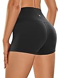 CRZ YOGA Womens Butterluxe Biker Shorts 2.5 Inches - High Waisted Yoga Workout Running Volleyball Spandex Booty Shorts Black Small