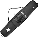 MERALIAN Snowboard Bag for Air Travel,Padded Snowboard Bag Fit Board,Boots, Jacket, Pants, Helmet and Gear,Available Length in 155cm 165cm. (Blk/BLK, 165CM)