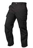 LA Police Gear Men's Core Cargo Lightweight Tactical Pants, Durable Ripstop Cargo Pants for Men, Stretch Waistband CCW Pants - Black - 40 X 30