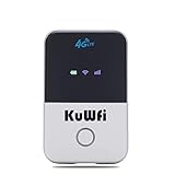 KuWFi 4G LTE Mobile WiFi Hotspot Unlocked Travel Partner Wireless 4G Router with SIM Card Slot Support B1/B3/B5/B7/B8/B20 in Europe Caribbean South America Africa