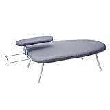 AKOZLIN Travel Countertop Ironing Board 23.6' L x 14''W x 7''H Table for Ironing Clothes Tabletop Ironing Board with Fixed Sleeve Tabletop Folding Legs Folding Ironing Board with Cotton Cover