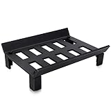 STBoo Fireplace Grate 13inch - Wood Stove Grates Heavy Duty | Fireplace Log Holder | Firewood Log Burning Wrought Iron Rack | Fire Pit Tray for Indoor Chimney Hearth & Outdoor Kindling Tool