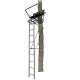 Muddy MLS2800 Rebel 2.5 17' Ladder Tree Stand, Lumbar Style 1.5 Seat Design for Big Game/Shooting/Hunting