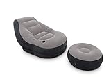 Intex Inflatable Ultra Lounge Chair With Cup Holder And Ottoman Set (4 Pack)