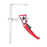Ratcheting Table Clamp Quick Release Ratcheting Table Clamp Bar Clamp Aluminium Alloy Guide Rail Fixture for Woodworking 540 lb Clamping Force Maximum Opening 16cm / 6.3in