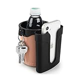 Accmor 3-in-1 Bike Cup Holder with Cell Phone Keys Holder, Bike Water Bottle Holders,Universal Bar Drink Cup Can Holder for Bicycles, Motorcycles, Scooters,Black Beige