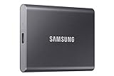 SAMSUNG SSD T7 Portable External Solid State Drive 1TB, Up to USB 3.2 Gen 2, Reliable Storage for Gaming, Students, Professionals, MU-PC1T0T/AM, Gray