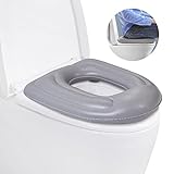 Inflatable Toilet Seat Cushion, Raised Donut Pillow,Height Adjustable Toilet Seat, PVC Commode Support Cushion for Adults,Seniors,Elderly, Disabled,Tailbone Pain Relief 15.7' x 18.5' x 4.3‘