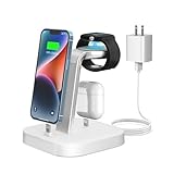 Charging Station for Multiple Devices - ADADPU 3 in 1 Wireless Charger Stand for Apple Watch Series 8/7/6/5/4/3/2/SE Phone Charging Dock for AirPods iPhone 14/13/12/11 Pro X Max XS XR 8 7 Plus