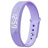 eSeasongear VB150 15 Alarm Vibrating Watch Wristband, Potty Training, Silent Anti-Distraction Focus Attention and Medication Reminder, Sport Timer (Purple)