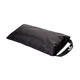 Hugger Mugger 10lb Yoga Sandbag - Black - Adds Weight to Your Poses, Zipper Cover, Sturdy Handle, Silica Sand Filling, Durable Material