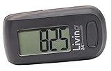 Living247 FitStep 3D Pedometer for Seniors, Easy to Use One Button Step Counter Step Tracker