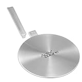 ACTIV CUISINE 9.45 Inch Heat Diffuser Stainless Steel Induction Diffuser Plate for Electric Gas Stove Glass Induction Cooktop Heat Diffuser with Removable Handle, Protects Pot Cookware Accessories