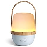 Wireless Essential Oil Diffuser, Portable Rechargeable Diffusers for Essential Oils, Cordless Aromatherapy Oil Diffuser with Battery Operated, Warm Mood Light & Auto Shut-Off