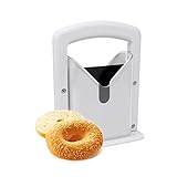 CZBCQ Bagel Slicer, Perfect for Bagels, Cutter, Safety Handle, Stainless Steel (white), 6.8x3.7x8.8inch