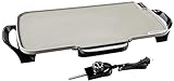 Presto Ceramic 22-inch 07062 Electric Griddle with removable handles, Black, One Size