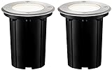 John Timberland Lincoln 5 1/2' High Black LED In-Ground Lights Set of 2