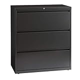 CommClad Hirsh Industries 36' Wide Three-Drawer Lateral File - Charcoal 16066