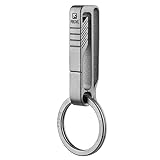 TISUR Car Keychain Clip, Titanium Key Holder with Detachable Key Chain Ring for Duty Belt, Gifts for Men Women, BK1 Promotion
