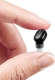 MocaDng Single Bluetooth Wireless Earbud, Invisible in-Ear Wireless Earbud 12Hrs Playtime Super Long Battery Life, Mini Bluetooth Headset Hands-Free Car Headphone for iOS Android Smart Phones (Black)