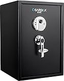 Barska Biometric Fingerprint Security Home Safe Lock Box for Handgun Document Money - DELUXE
