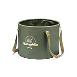 Naturehike Collapsible Bucket, Folding Bucket Wash Basin with Handle, Portable Water Container 2.64 Gallon (10L) for Camping Fishing Travelling Gardening