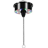 LFUTARI 3RPM Rotating Mirror Ball Electric Motor with LED Light for 6 8 12' Mirror Disco Ball Banquets Night Clubs Party Decorate