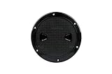 SEAFLO 4' - 8' Black Circular Non Slip Inspection Hatch w/Detachable Cover (4')