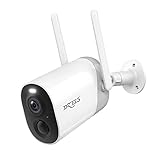 Dzees Siren Alarm Outdoor Camera Wireless with Spotlight, Rechargeable Battery Security Camera, AI Motion Detection, 2-Way Talk, Color Night Vision, Remote Access by App IP66 WiFi Camera Cloud/SD Slot