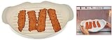 HOME-X Microwaveable Bacon Tray, French Fries Crisper, Bacon Serving Dish, Kitchen Pan Bakeware Gadget – 9 Inches Diameter