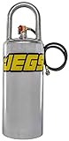 JEGS Portable Aluminum Air Tank | 3 Gallon Capacity | Vertical Design | Overall Height 24” | Maximum 125 PSI | Includes Gauge, 36” Hose, and Pressure Relief Valve