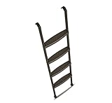 Stromberg Carlson Interior Bunk Ladder, KD, RV Bunk Ladder, Bunk Bed Ladder with Injection Molded Treads, Hooks and Mounting Hardware Included, can be Used as Dorm Loft Ladder - Black 60'