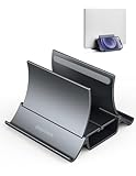 MOMAX Vertical Laptop Stand Holder,Arch Gravity Auto Locking Holder Storage Dock,Space Saving for Desk Organizer,Fits All MacBook/iPad/Dell/Chromebook,Dual Laptop Stand (Up to 17.3 inches)