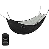 Gold Armour Hammock Underquilt for Single Hammocks and Double Hammocks, Insulated Warm Underquilt - Essential Camping Equipment Gear Under Quilts for Hammock (Black&Grey)