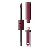 NYX PROFESSIONAL MAKEUP Shine Loud, Long-Lasting Liquid Lipstick with Clear Lip Gloss - Never Basic (Warm Burgundy)