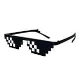 Lorigun Thug Life Sunglasses Pixelated Mosaic Glasses Party Glasses MLG Shades (12 Pixels)