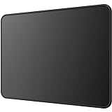 MROCO Mouse Pad [30% Larger] with Anti-fray Stitching, Premium-Textured & Waterproof Computer Mousepad with Non-Slip Rubber Base, Gaming Mouse Mat for Laptop, Office & Home, 8.5 x 11 inch, Black