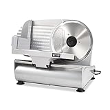 Weston Electric Meat Cutting Machine, Deli & Food Slicer, Adjustable Slice Thickness, Non-Slip Suction Feet, Removable 7.5' Stainless Steel Blade, Easy to Clean (61-0750-W)