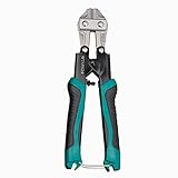 CLCCLQ Mini Bolt Cutter 8-inch/210mm, Spring Snips Clippers with Soft Anti-Slip Handle,Suitable for Bolts/Chains/Screw Rods/Suitable for Cutting Steel Wires