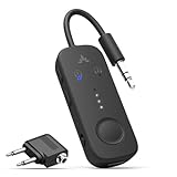 Avantree Relay - Premium Airplane Bluetooth 5.3 Adapter for All Headphones, aptX Low Latency, Supports 2 Headphones or AirPods, Wireless Audio Transmitter for in-Flight, TV, Gym, Tablets